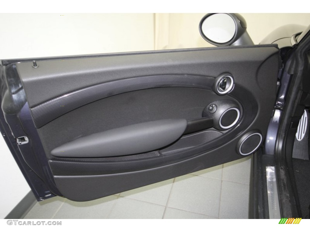 2014 Mini Cooper S Convertible Carbon Black Door Panel Photo #84302298