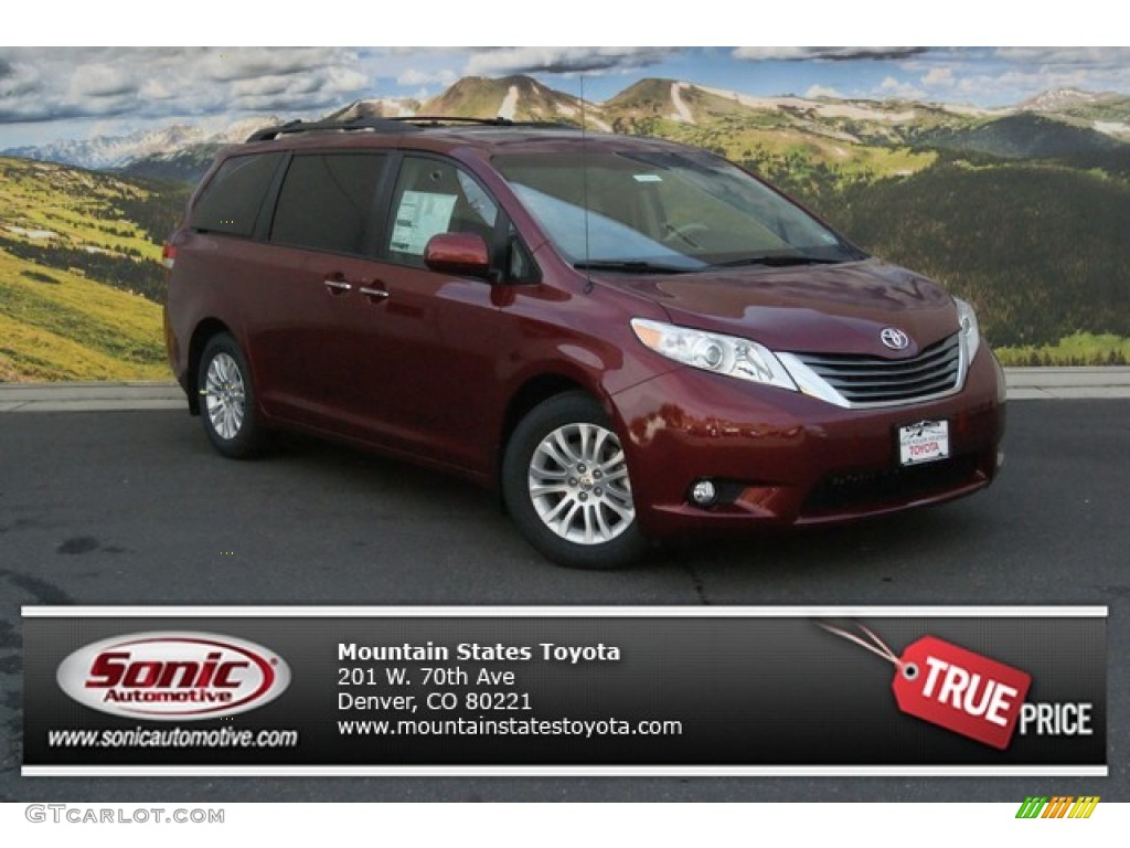 2013 Sienna XLE - Salsa Red Pearl / Light Gray photo #1