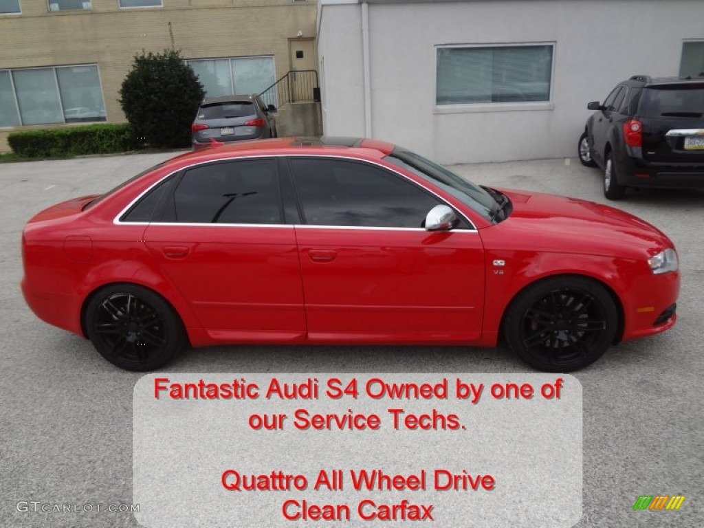 2008 S4 4.2 quattro Sedan - Brilliant Red / Black/Black photo #2