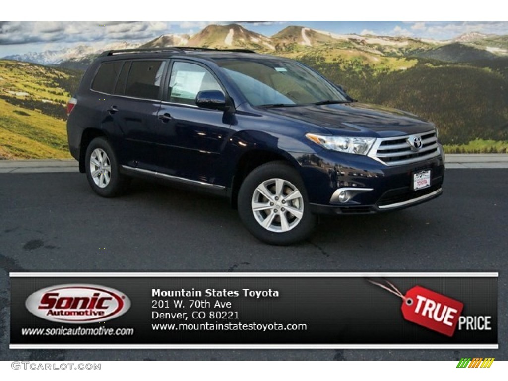 2013 Highlander SE 4WD - Nautical Blue Metallic / Sand Beige photo #1