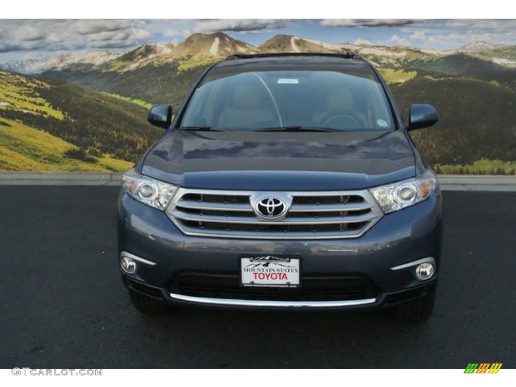 2013 Highlander SE 4WD - Shoreline Blue Pearl / Sand Beige photo #3