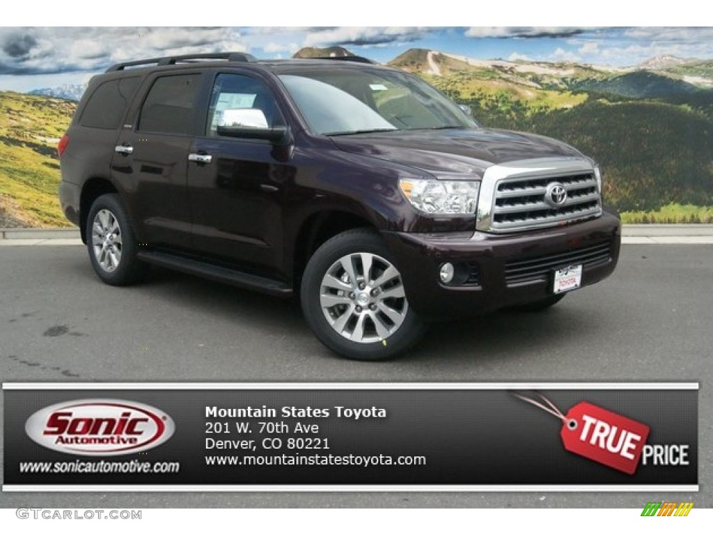 2013 Sequoia Limited 4WD - Sizzling Crimson Mica / Sand Beige photo #1