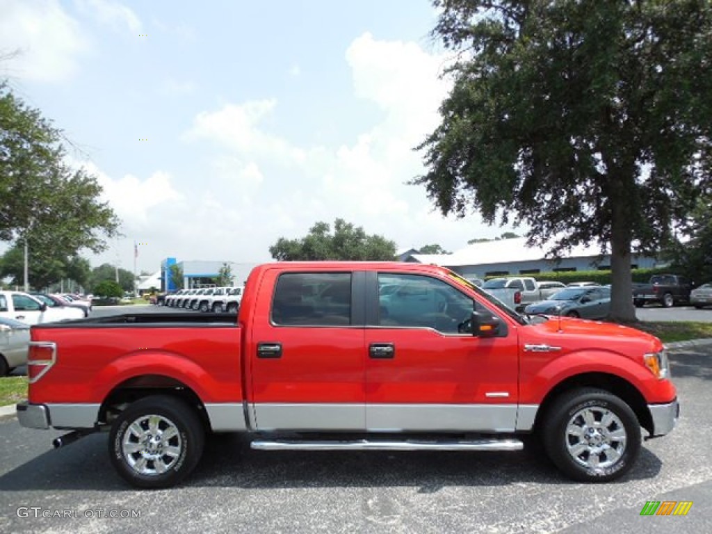 2011 F150 XLT SuperCrew - Race Red / Steel Gray photo #10