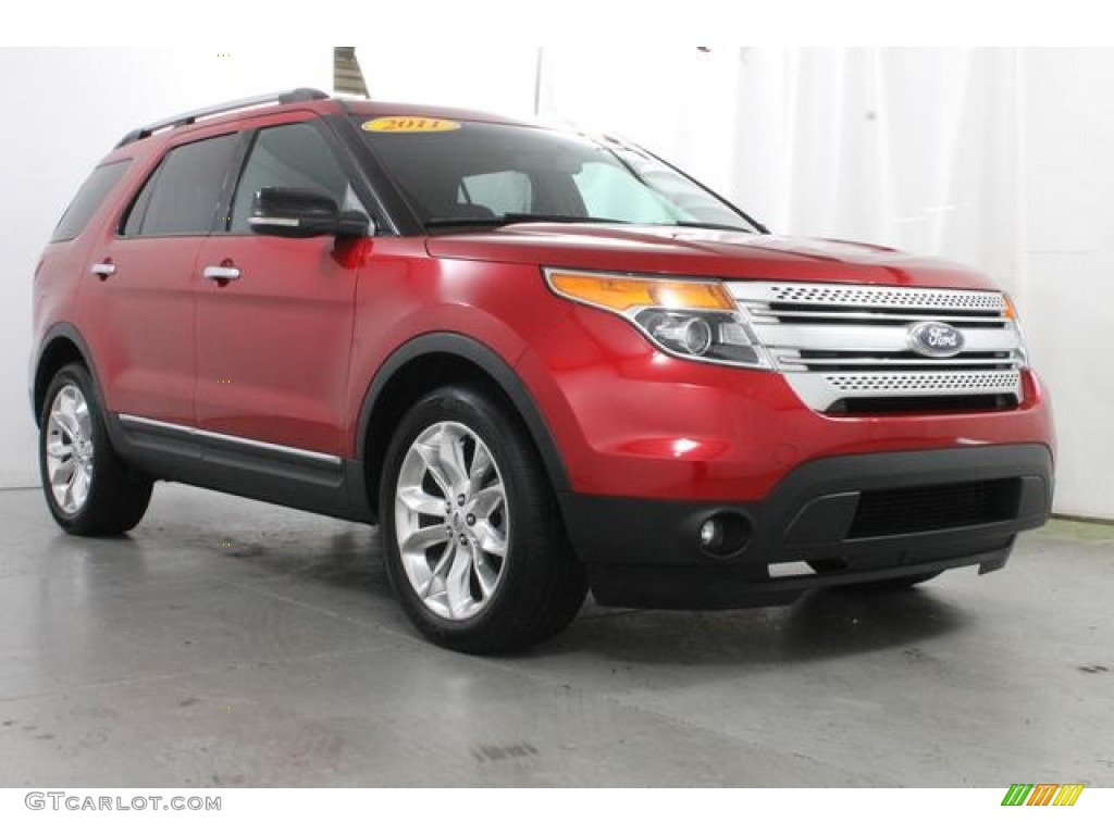 2011 Explorer XLT 4WD - Red Candy Metallic / Charcoal Black photo #4