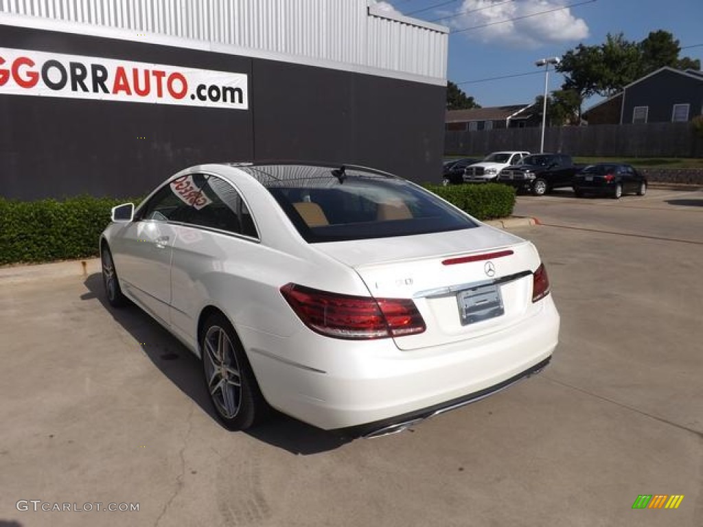 2014 E 350 Coupe - Diamond White Metallic / Natural Beige/Black photo #4