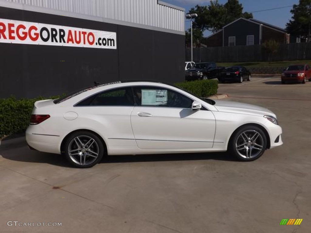 2014 E 350 Coupe - Diamond White Metallic / Natural Beige/Black photo #5