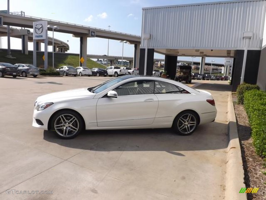 2014 E 350 Coupe - Diamond White Metallic / Natural Beige/Black photo #6