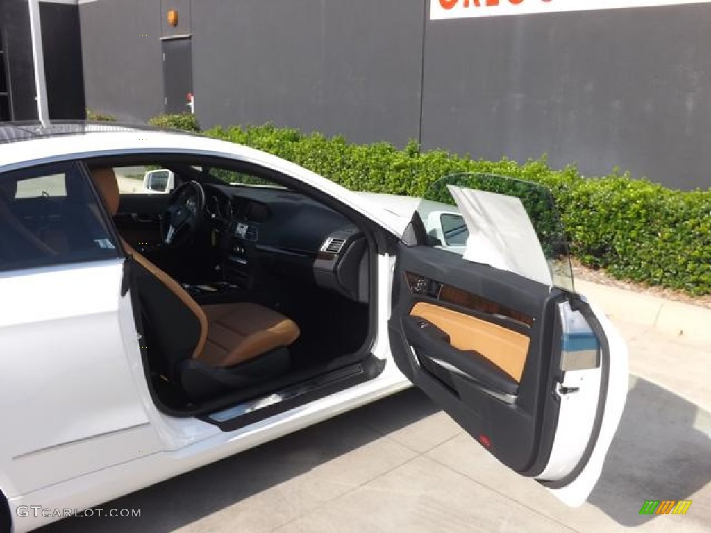 2014 E 350 Coupe - Diamond White Metallic / Natural Beige/Black photo #9