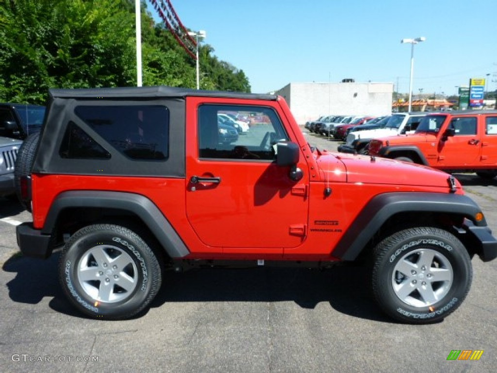 Flame Red 2014 Jeep Wrangler Sport S 4x4 Exterior Photo #84310720