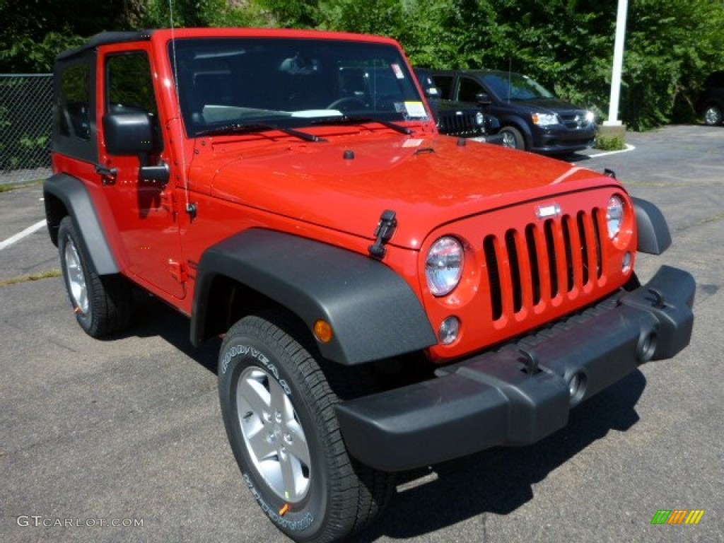 Flame Red 2014 Jeep Wrangler Sport S 4x4 Exterior Photo #84310729