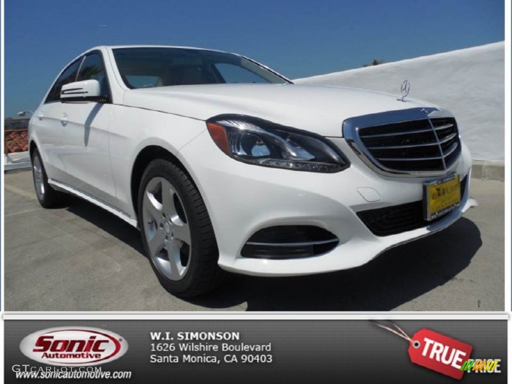 2014 E 350 Sedan - Polar White / Silk Beige/Espresso Brown photo #1