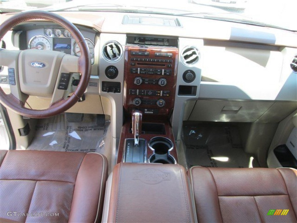 2010 F150 King Ranch SuperCrew 4x4 - White Platinum Metallic Tri Coat / Chapparal Leather photo #13