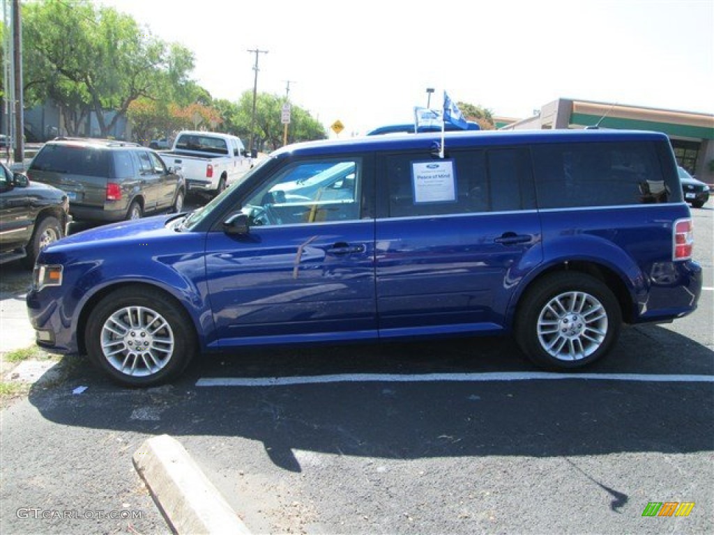 2013 Flex SEL AWD - Deep Impact Blue Metallic / Charcoal Black photo #3