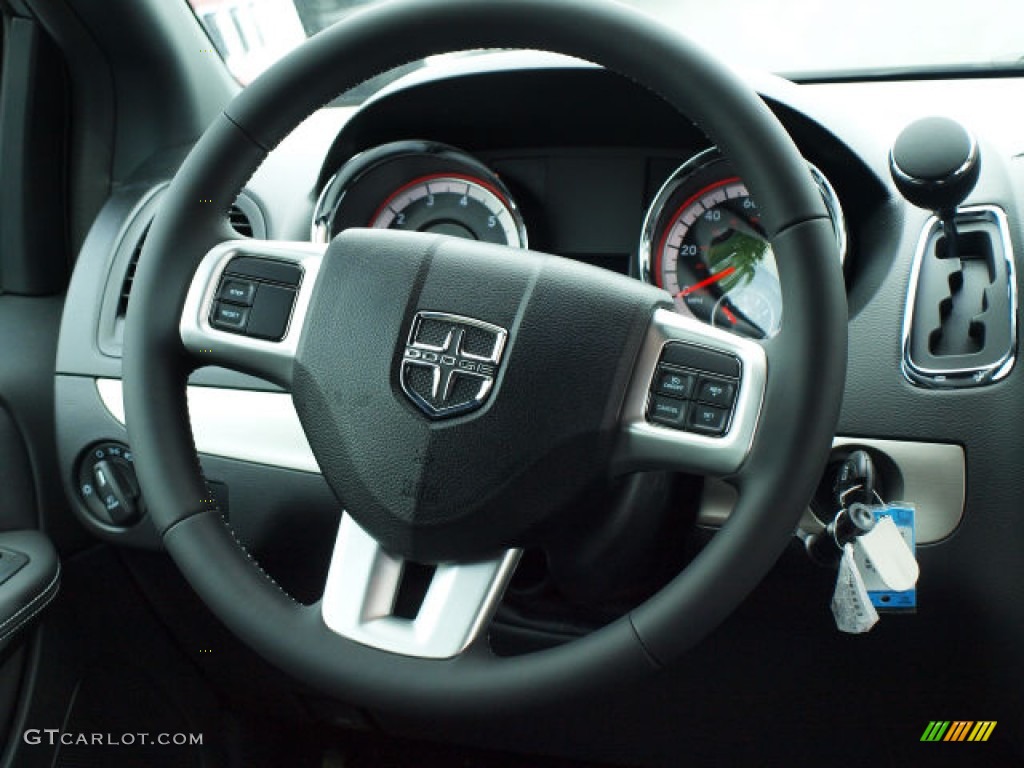 2013 Dodge Grand Caravan SXT Blacktop Black Steering Wheel Photo #84316963