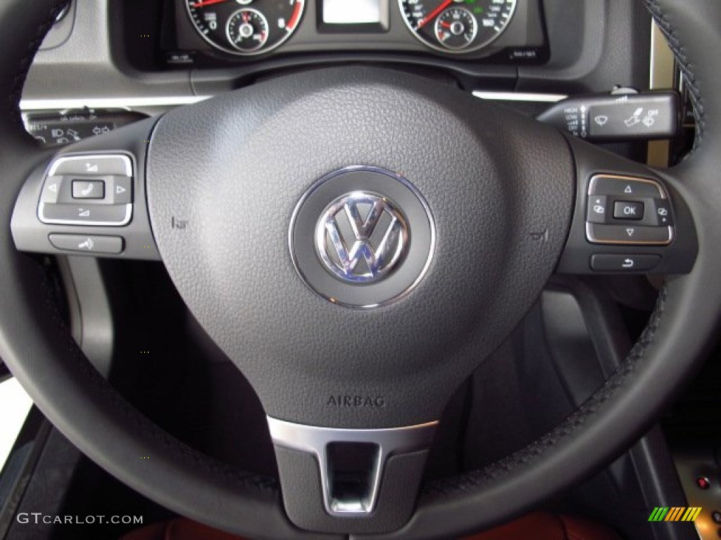 2013 Volkswagen Eos Executive Red Steering Wheel Photo #84318120