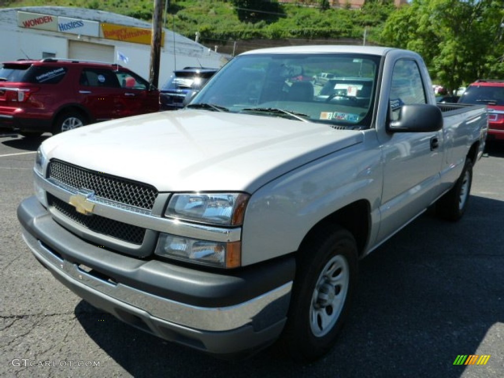 2005 Silverado 1500 Regular Cab 4x4 - Silver Birch Metallic / Dark Charcoal photo #5