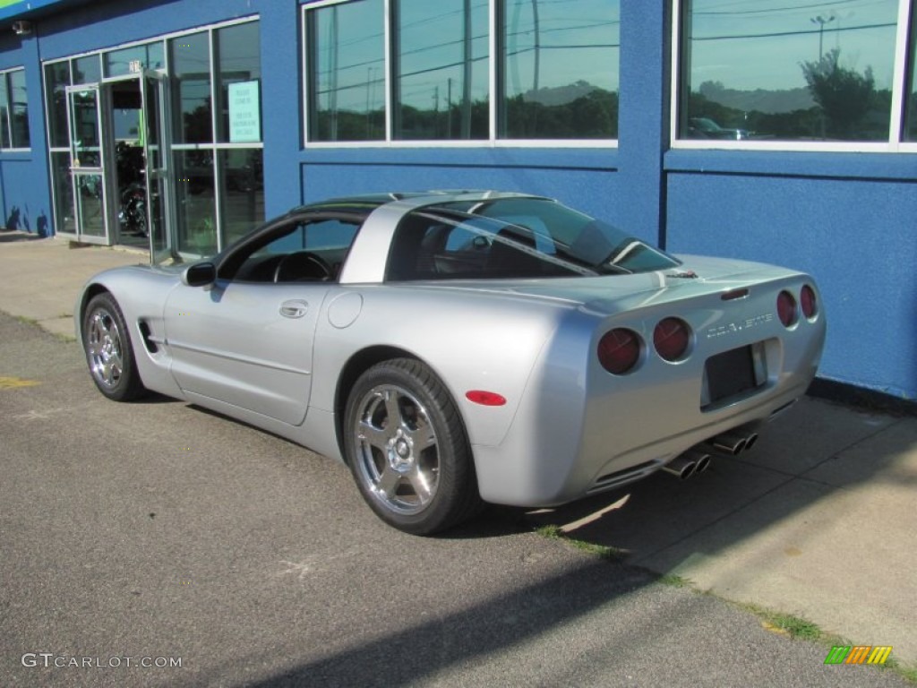 1999 Corvette Coupe - Sebring Silver Metallic / Firethorn Red photo #4