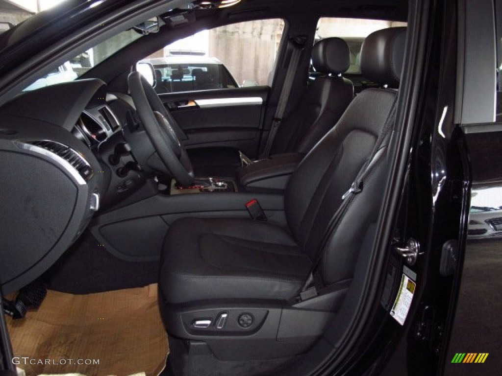 Black Interior 2014 Audi Q7 3.0 TFSI quattro S Line Package Photo #84322599