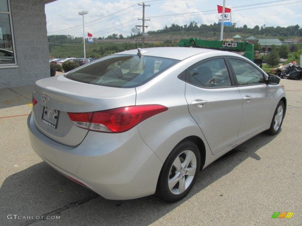 2012 Elantra GLS - Shimmering Silver / Gray photo #4