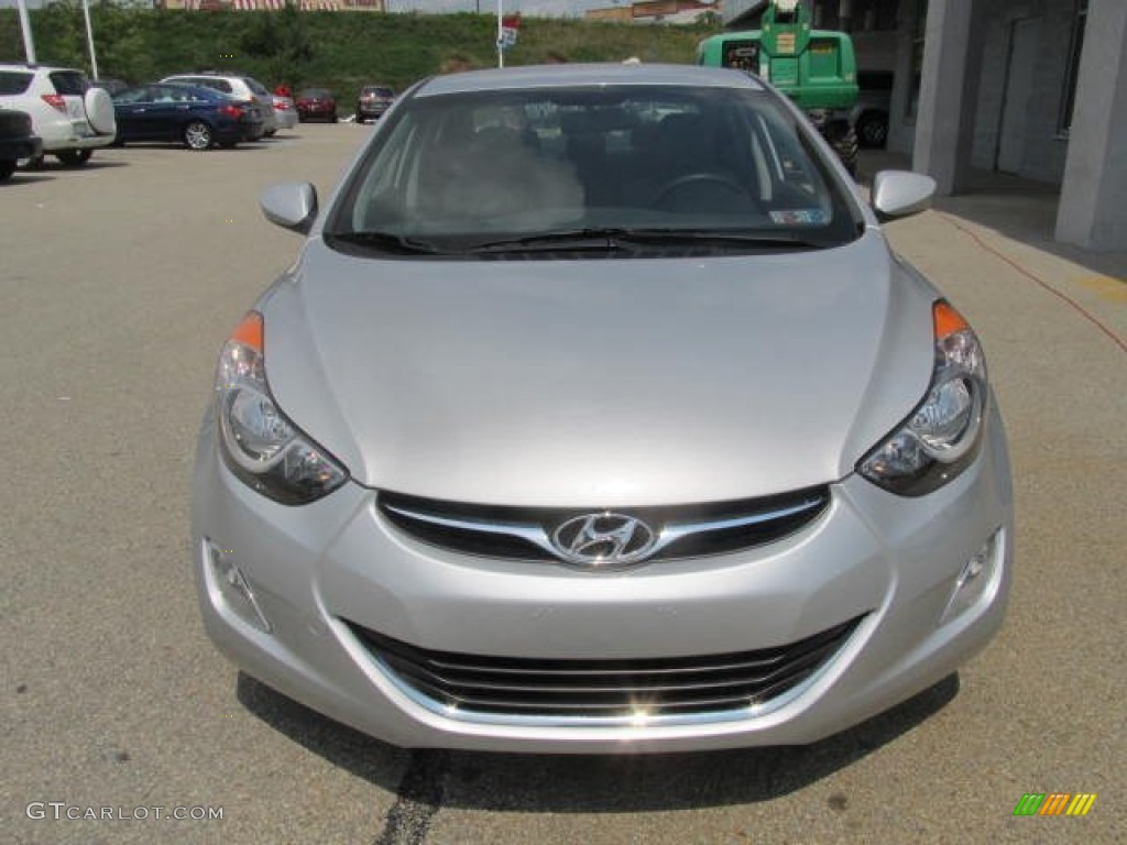 2012 Elantra GLS - Shimmering Silver / Gray photo #9