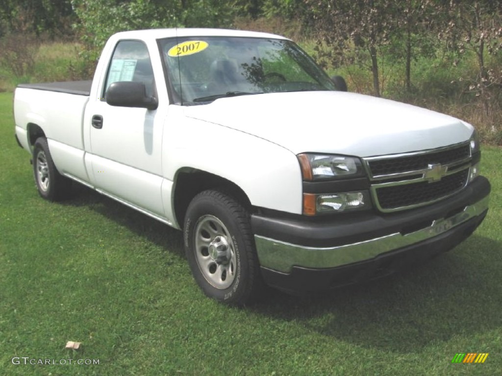 Summit White 2007 Chevrolet Silverado 1500 Classic Work Truck Regular Cab Exterior Photo #84322878