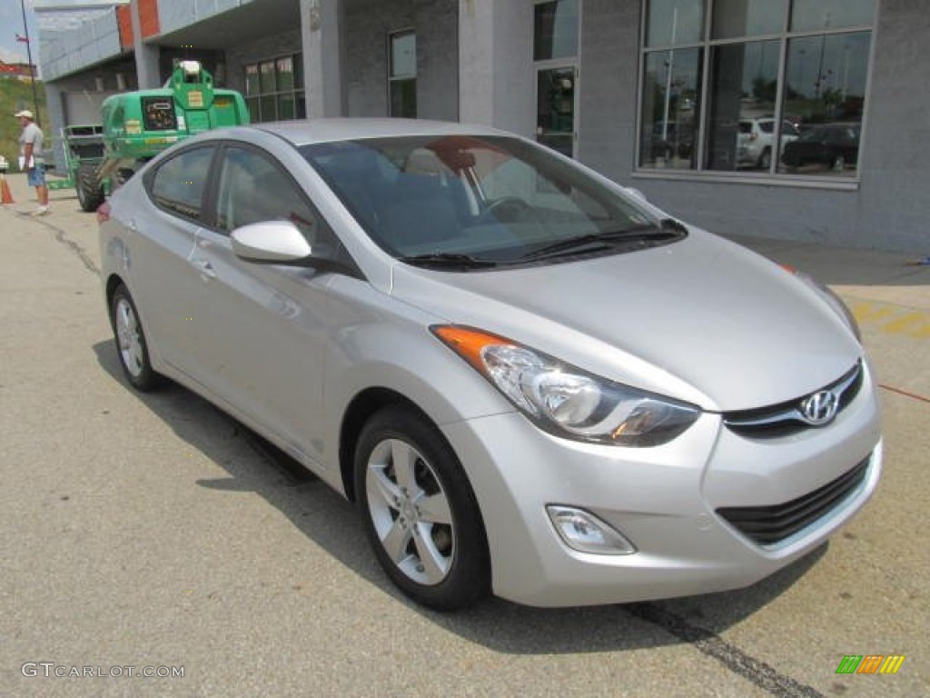 2012 Elantra GLS - Shimmering Silver / Gray photo #10