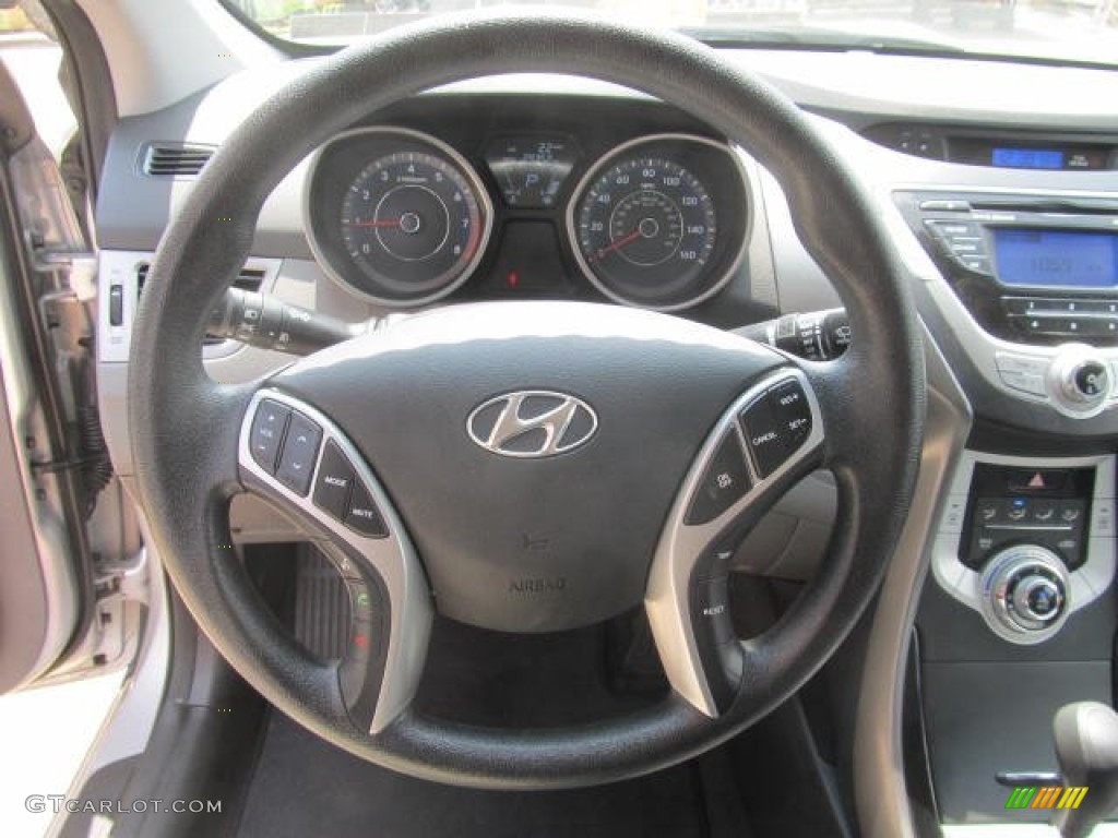 2012 Elantra GLS - Shimmering Silver / Gray photo #14