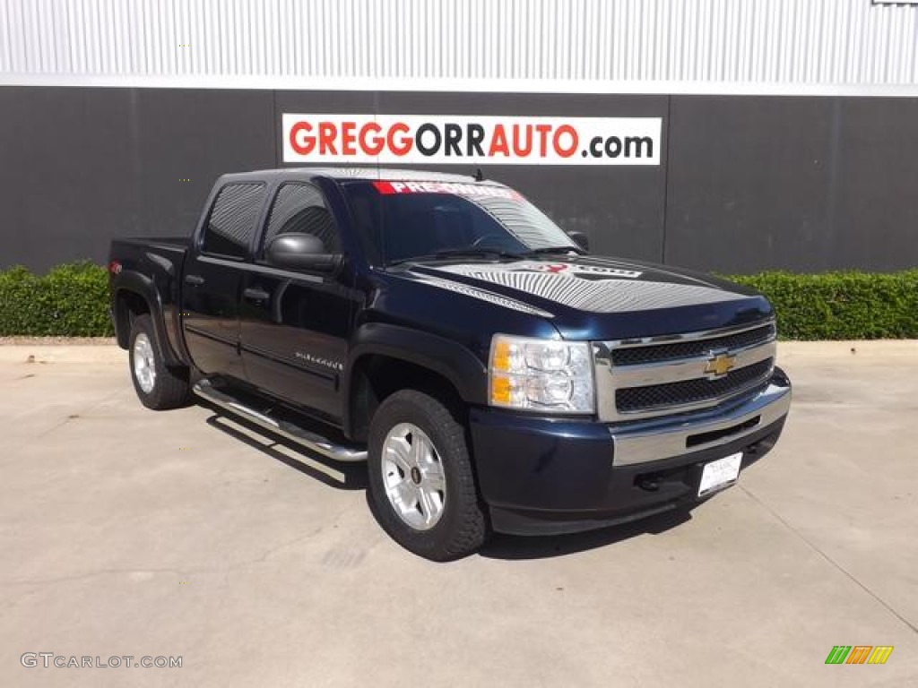 2009 Silverado 1500 LT Z71 Crew Cab 4x4 - Imperial Blue Metallic / Ebony photo #1