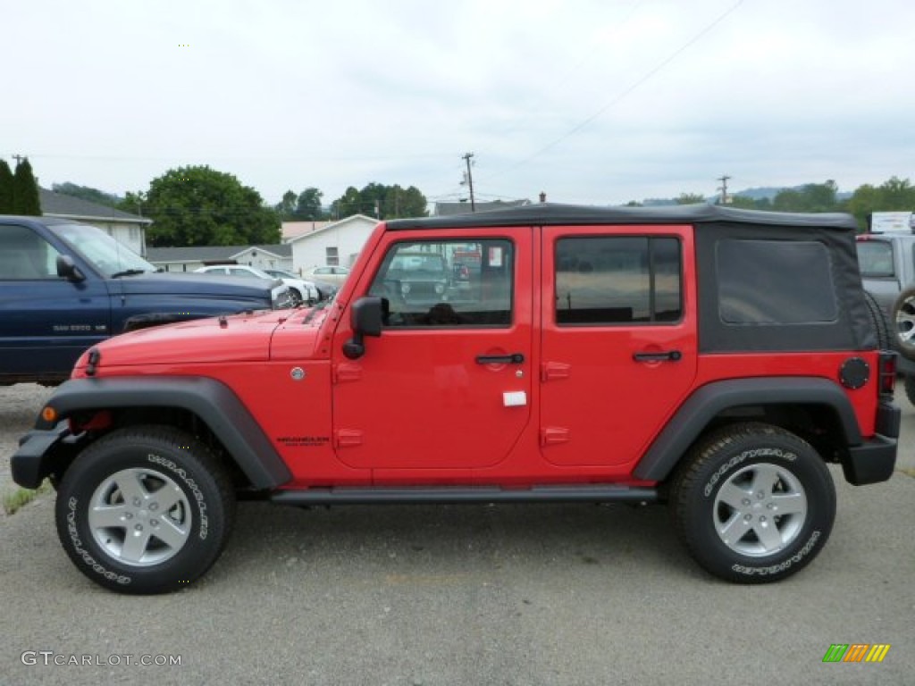 2013 Wrangler Unlimited Sport S 4x4 - Rock Lobster Red / Black photo #2