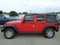 2013 Rock Lobster Red Jeep Wrangler Unlimited Sport S 4x4  photo #2