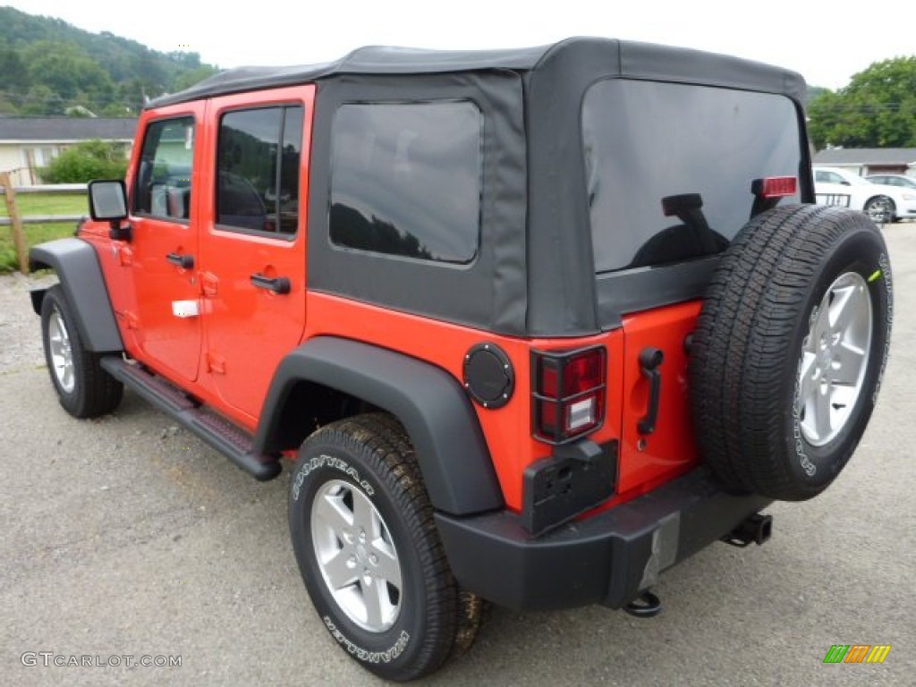 2013 Wrangler Unlimited Sport S 4x4 - Rock Lobster Red / Black photo #3