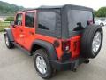 2013 Rock Lobster Red Jeep Wrangler Unlimited Sport S 4x4  photo #3