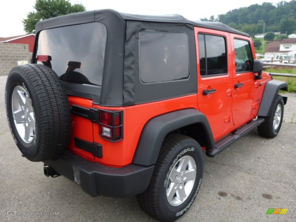 2013 Wrangler Unlimited Sport S 4x4 - Rock Lobster Red / Black photo #6