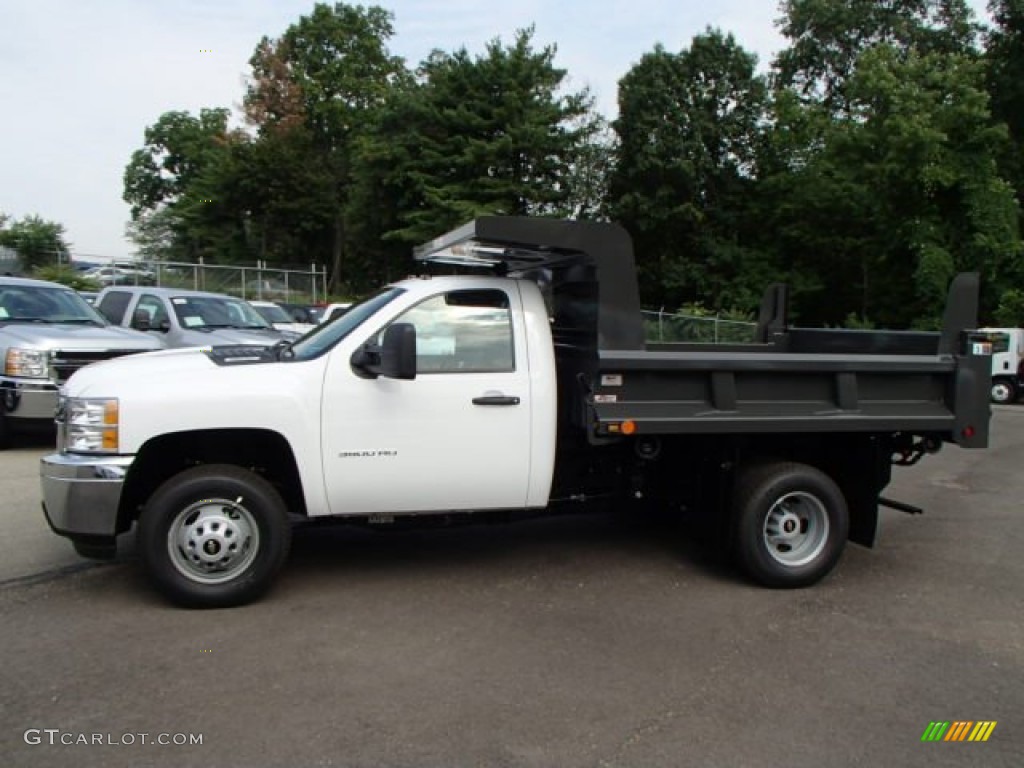 2014 Silverado 3500HD WT Regular Cab Dump Truck - Summit White / Dark Titanium photo #1