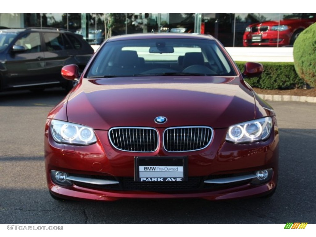 2013 3 Series 335i Coupe - Vermillion Red Metallic / Black photo #2