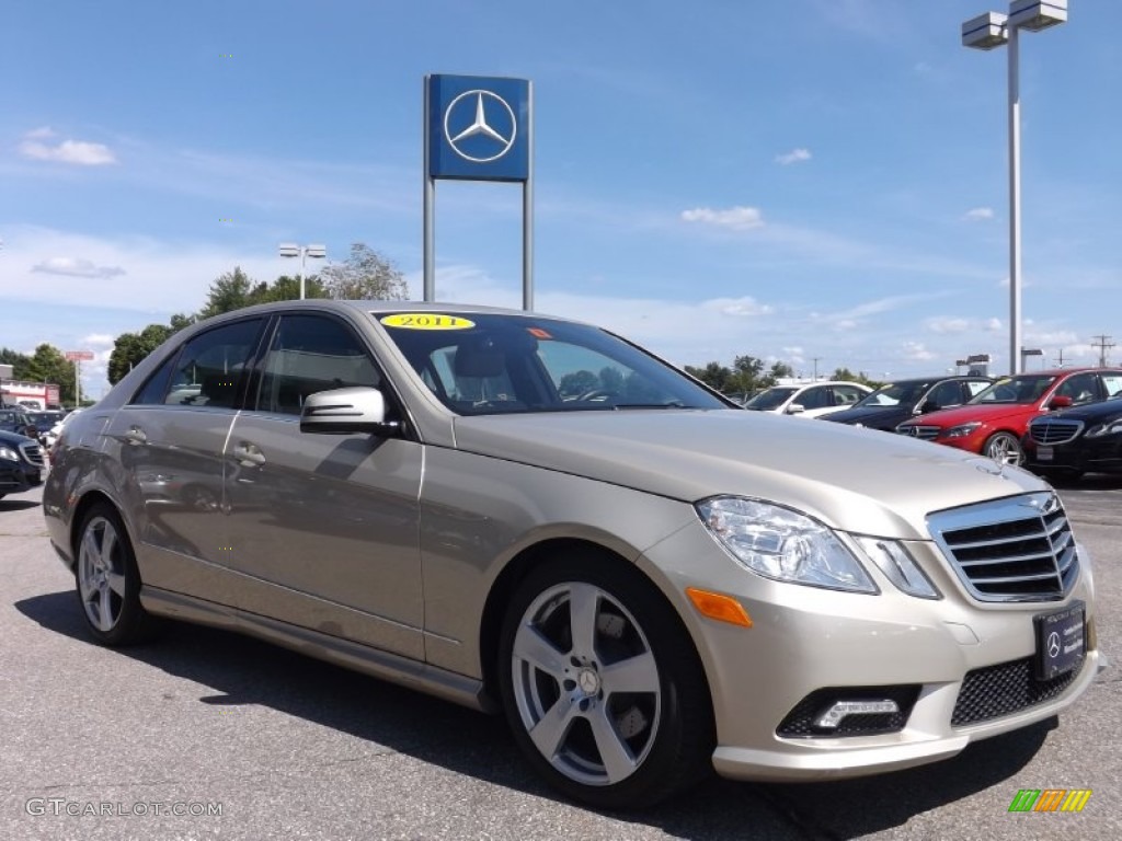 Pearl Beige Metallic 2011 Mercedes-Benz E 350 4Matic Sedan Exterior Photo #84333237
