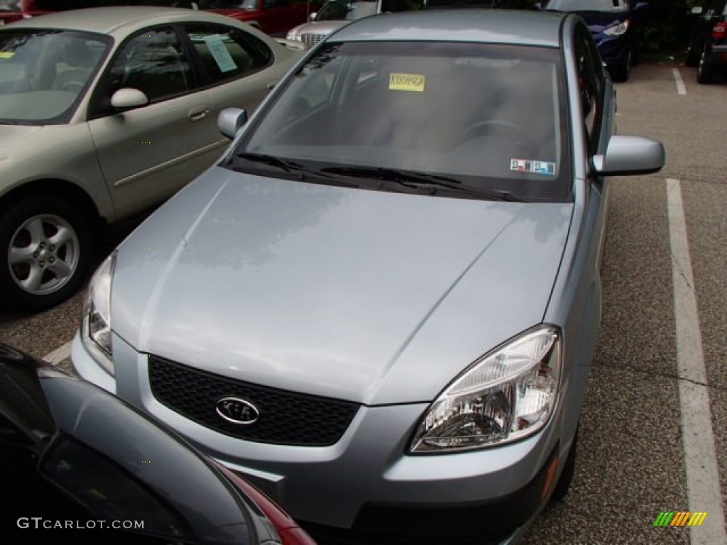 2007 Rio LX Sedan - Polar Blue / Gray photo #2