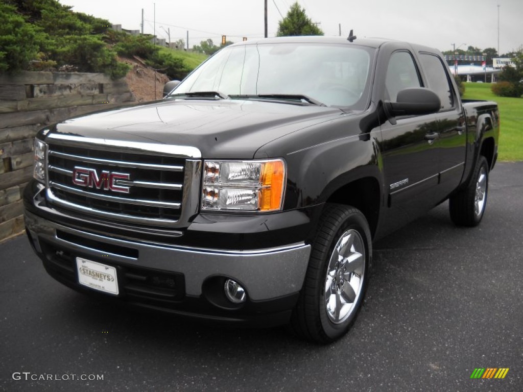 2013 Sierra 1500 SLE Crew Cab - Onyx Black / Ebony photo #1
