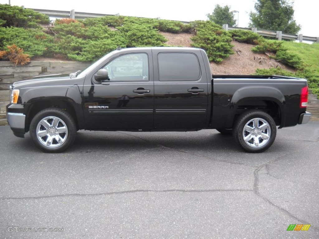 2013 Sierra 1500 SLE Crew Cab - Onyx Black / Ebony photo #2