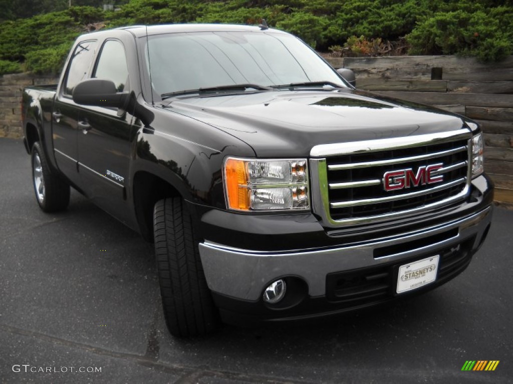 2013 Sierra 1500 SLE Crew Cab - Onyx Black / Ebony photo #5