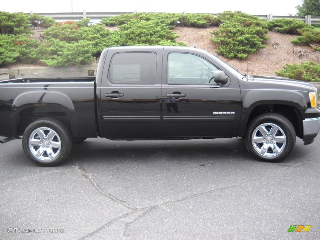 2013 Sierra 1500 SLE Crew Cab - Onyx Black / Ebony photo #6
