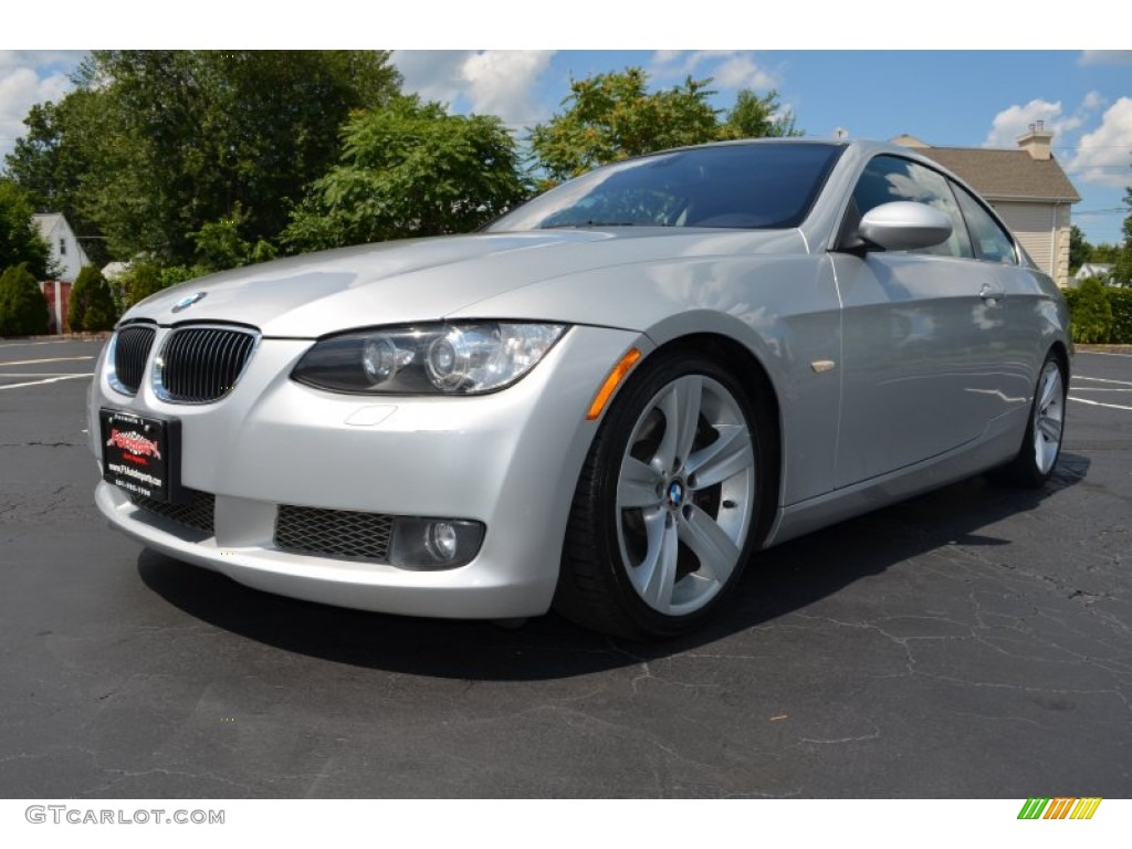 2007 3 Series 335i Coupe - Titanium Silver Metallic / Black photo #1