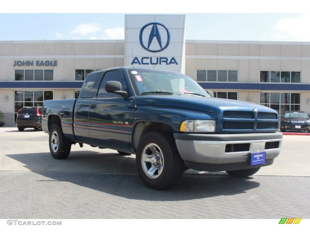 2000 Ram 1500 ST Extended Cab - Intense Blue Pearlcoat / Mist Gray photo #1