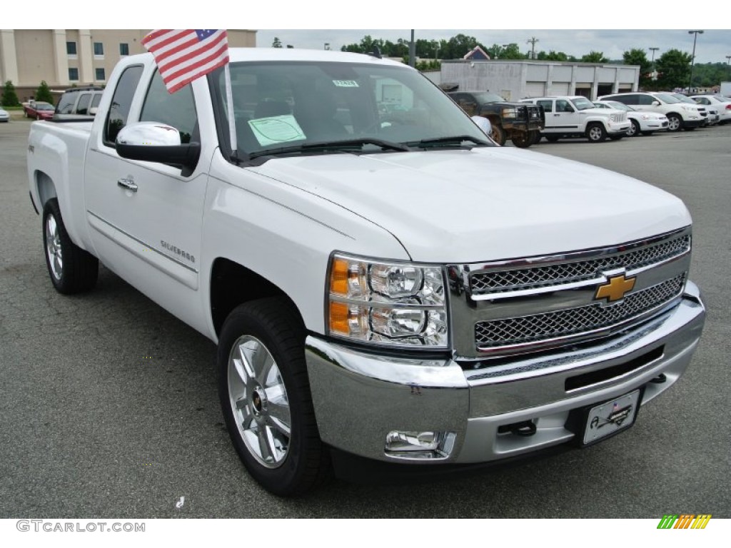 2013 Silverado 1500 LT Extended Cab 4x4 - Summit White / Ebony photo #1