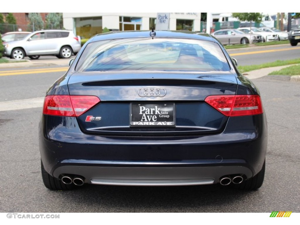 2010 S5 4.2 FSI quattro Coupe - Deep Sea Blue Pearl Effect / Magma Red Silk Nappa Leather photo #6