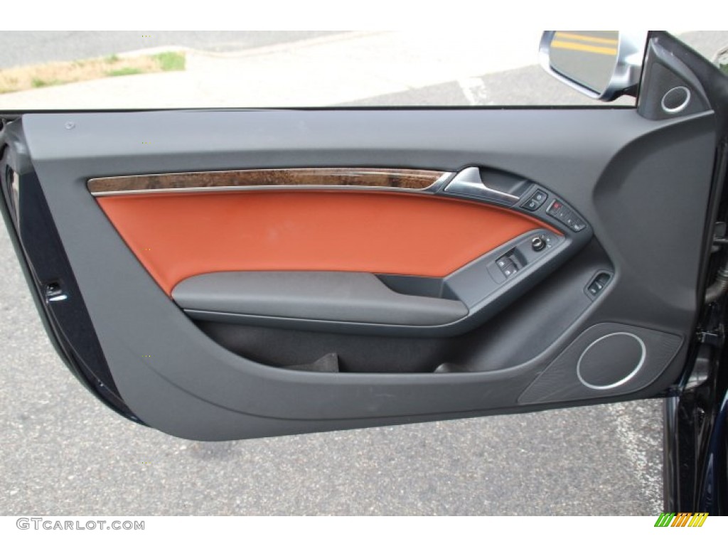 2010 S5 4.2 FSI quattro Coupe - Deep Sea Blue Pearl Effect / Magma Red Silk Nappa Leather photo #9