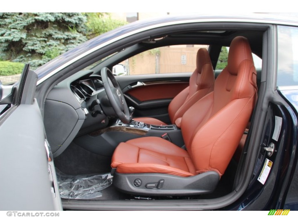 2010 S5 4.2 FSI quattro Coupe - Deep Sea Blue Pearl Effect / Magma Red Silk Nappa Leather photo #11