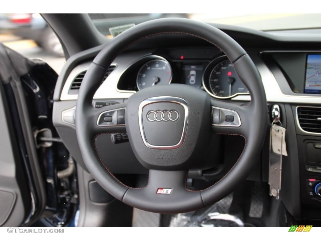 2010 S5 4.2 FSI quattro Coupe - Deep Sea Blue Pearl Effect / Magma Red Silk Nappa Leather photo #16