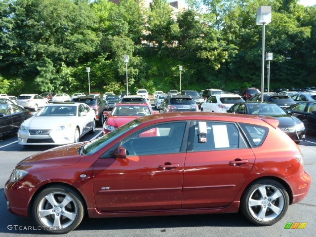 2006 MAZDA3 s Hatchback - Copper Red Mica / Black/Red photo #2