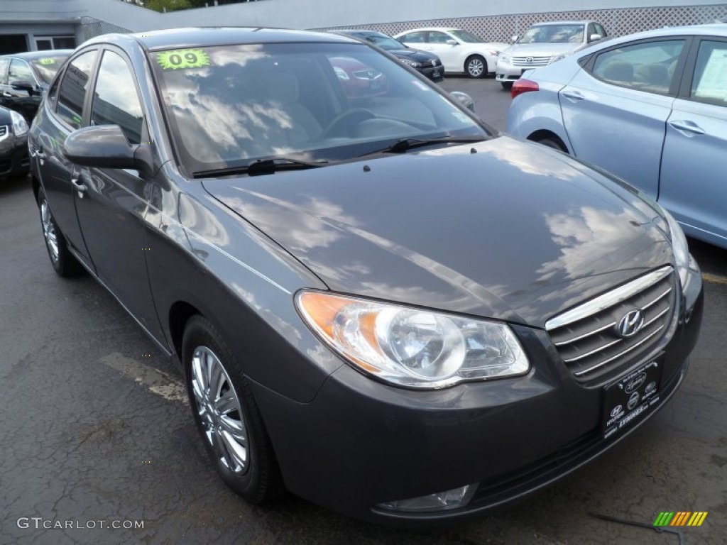 2009 Elantra GLS Sedan - Carbon Gray / Gray photo #1